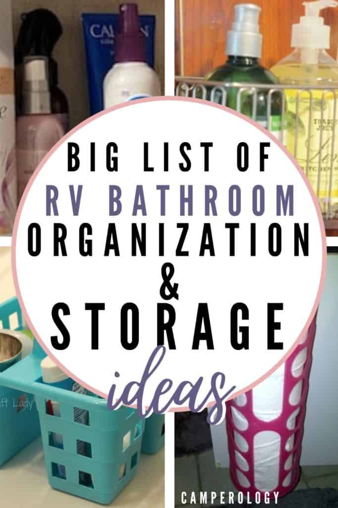 Huge list of rv organization and storage ideas for small spaces in your camper. Living in a camper full time tips | Rv organization and storage ideas in a travel trailer. #rvstorage #rvorganization #rvtips #traveltrailer